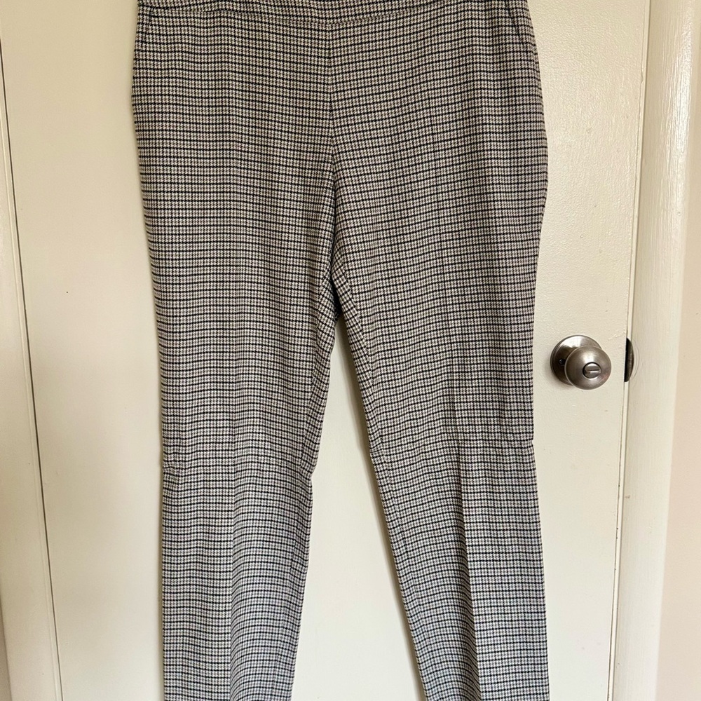 Blue Les copain Black and White Checkered Pants